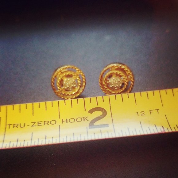 Secure SCREW BACK Diamond Earrings .925 & 14K YG - Picture 4 of 4